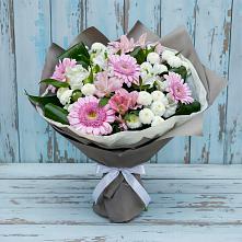 Букет цветов из:  Герберы, Альстромерии и Хризантемы в Кадоме