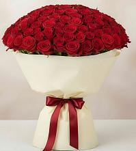 Букет 101 Красная роза Милано в Кадоме