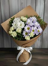 Букет цветов из:  Хризантемы и Розы в Кадоме