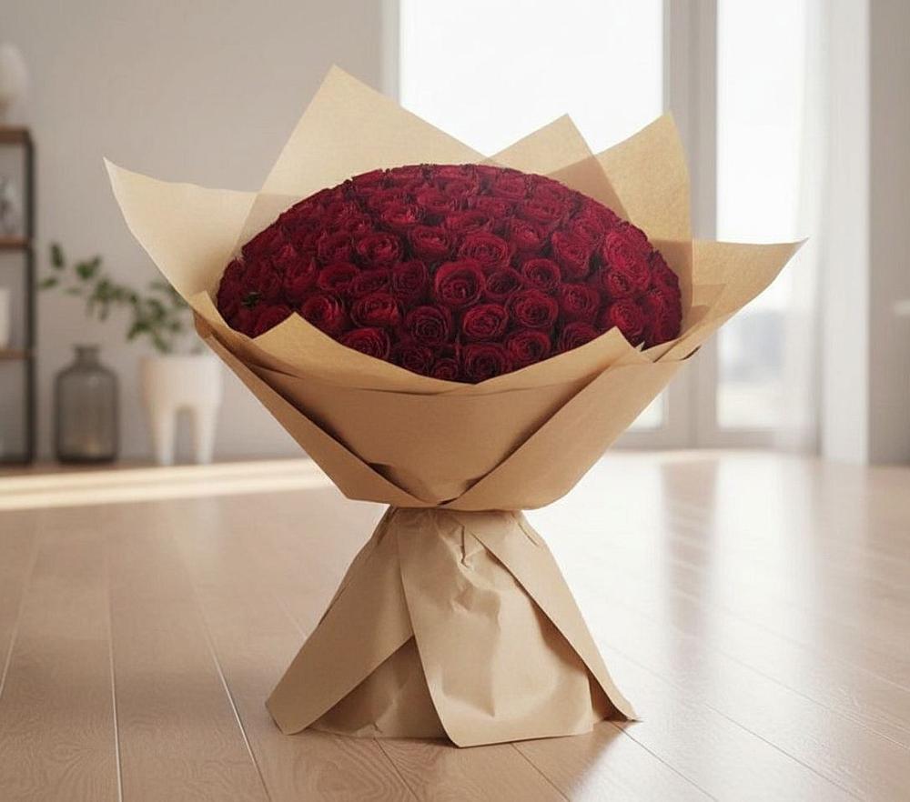 Букет 101 Красная роза в Кадоме