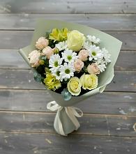 Букет цветов из:  Альстромерии, Розы и Хризантемы в Кадоме