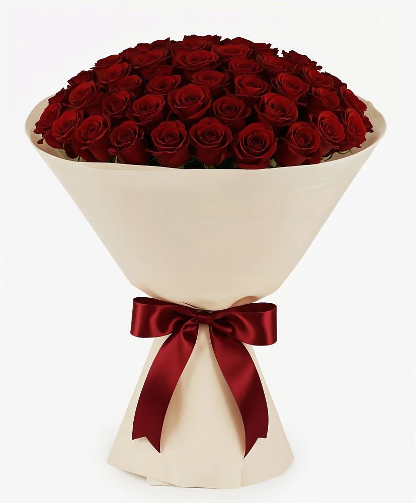 Букет 101 Бордовая роза Блэк Бакарра в Кадоме