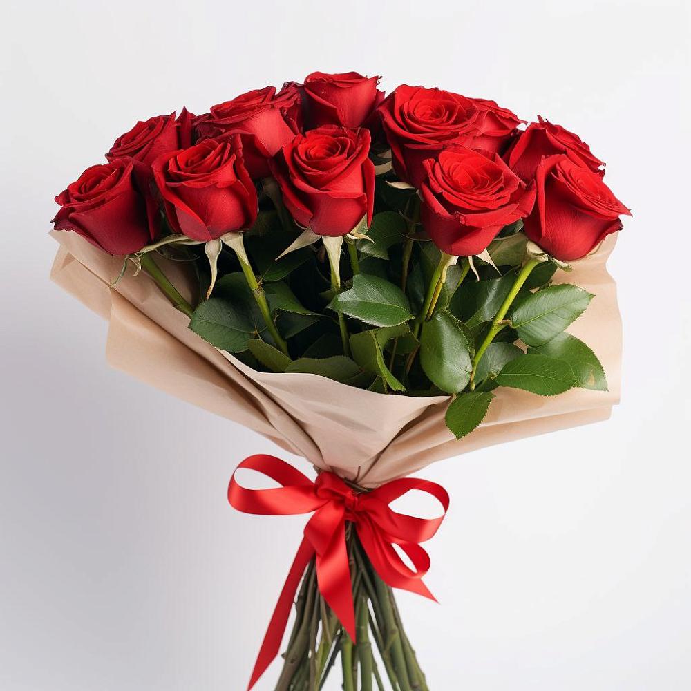 Букет 11 Красных роз Эдлесс Лав в Кадоме